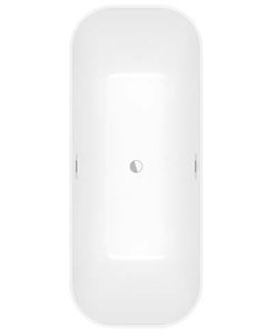 Villeroy und Boch Finion Rectangular freestanding bathtub 177FIN7N100V3RW 170 x 70 cm, water inlet, Emotion, stone white, chrome