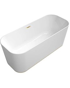 Villeroy & Boch Finion baignoire en îlot 177FIN7N200V101 170x70cm, arrivée d&#39;eau, émotion, anneau design, blanc , champagne