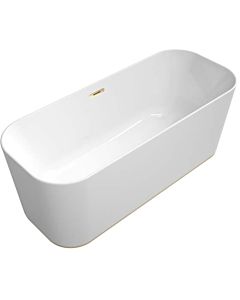 Villeroy & Boch Finion freestanding bathtub 177FIN7N2BCV101 170x70cm, water inlet, design ring, apron Colour on Demand, white, champagne