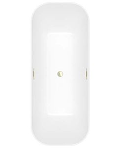 Villeroy und Boch Finion Rectangular freestanding bathtub 177FIN7N2BCV2RW 170 x 70 cm, water inlet, design ring, apron Colour on Demand, stone white, champagne