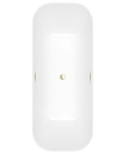 Villeroy und Boch Finion Rectangular freestanding bathtub 177FIN7N2BCV3RW 170 x 70 cm, water inlet, apron Colour on Demand, stone white, champagne