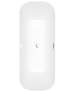 Villeroy und Boch Finion Rectangular freestanding bathtub 177FIN7N2BCV4RW 170 x 70 cm, water inlet, apron Colour on Demand, stone white, champagne