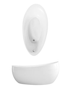 Villeroy & Boch Aveo Badewanne UBQ194AVE9PDV01 freistehend, Quaryl, 190x95 cm, weiss, mit Schürze