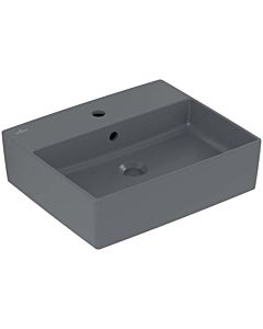 Villeroy & Boch Memento 2.0 vasque à poser 4A0750I4 50 x 42 cm, Graphite C-plus, avec trou pour robinetterie, avec trop-plein