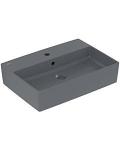 Villeroy & Boch Memento 2.0 Aufsatzwaschtisch 4A0760I4 60 x 42 cm, Graphite C-plus, mit Hahnloch, mit Überlauf