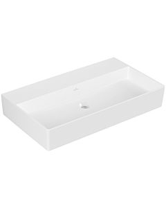 Villeroy und Boch Memento 2.0 Waschtisch 4A228F01 80x47cm, ohne Hahnloch & Überlauf, Weiß