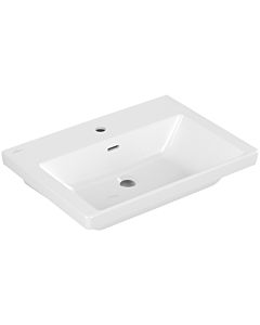 Villeroy und Boch Subway 3.0 Schrank-Waschtisch 4A706501 65x47cm, mit 1 Hahnloch/mit Überlauf, weiß