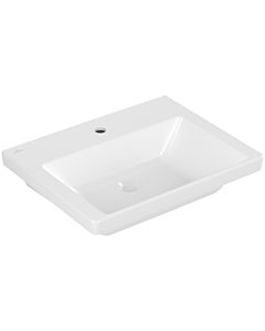 Villeroy und Boch Subway 3.0 Schrank-Waschtisch 4A706L01 60x47cm, Unterseite geschliffen, mit 1 Hahnloch/ohne Überlauf, weiß