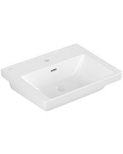 Villeroy und Boch Subway 3.0 Waschtisch 4A70F4RW 55x44cm, mit 1 Hahnloch/mit Überlauf, stone white C-plus