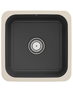 Villeroy und Boch Unterbauspüle 670301i4 mit Ablaufgarnitur, Handbetätigung, Befestigungssatz, Graphit