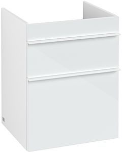 Villeroy und Boch Venticello vanity unit A92202RE 46.6 x 59 x 42.5 cm, handle white, glass Glossy White