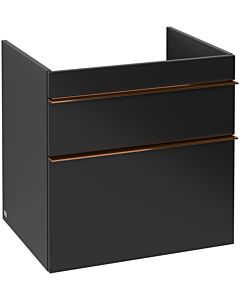 Villeroy und Boch Venticello A92405PD 60,3 x 59 x 50,2 cm, poignée en cuivre, Black Matt Lacquer