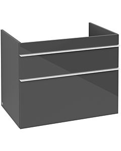 Villeroy und Boch Venticello A92502FP 75,3 x 59 x 50,2 cm, poignée blanche, Glossy Grey