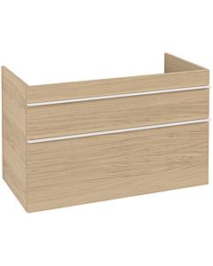 Villeroy und Boch Venticello vanity unit A92602VJ 95.3 x 59 x 50.2 cm, basin in the middle, handle white, nordic oak