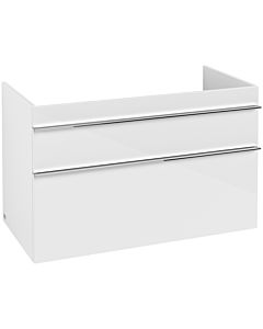 Villeroy und Boch Venticello Waschtisch-Unterschrank A92801DH 95,3 x 59 x 50,2 cm, Becken rechts, Griff Chrom, Glossy White