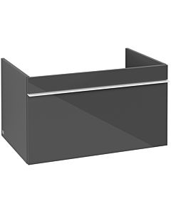 Villeroy und Boch Venticello Waschtisch-Unterschrank A93402FP 75,3 x 42 x 50,2 cm, Griff White, Glossy Grey