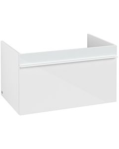 Villeroy und Boch Venticello Waschtisch-Unterschrank A93402RE 75,3 x 42 x 50,2 cm, Griff White, Glass Glossy White
