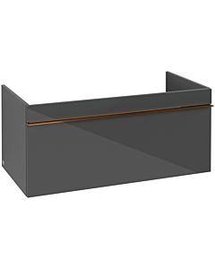 Villeroy und Boch Venticello vanity unit A93505RA 95.3 x 42 x 50.2 cm, handle copper, glass Glossy Grey