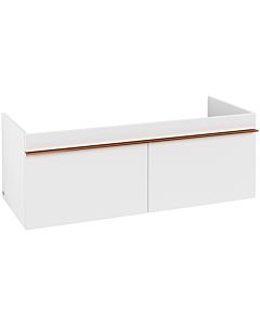 Villeroy und Boch Venticello Waschtisch-Unterschrank A93805MS 115,3 x 42 x 50,2 cm, Griff Copper, White Matt