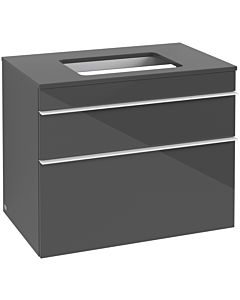 Villeroy und Boch Venticello Waschtisch-Unterschrank A94002FP 75,7 x 60,6 x 50,2 cm, Griff White, Glossy Grey