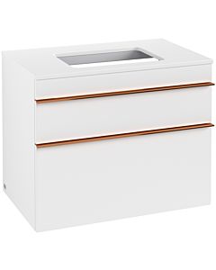 Villeroy und Boch Venticello Waschtisch-Unterschrank A94005MS 75,7 x 60,6 x 50,2 cm, Griff Copper, White Matt