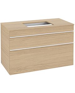 Venticello Villeroy und Boch vasque A94102VJ 95,7 x 60,6 x 50,2 cm, centre de vanité, poignée blanc, chêne nordique