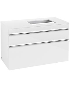 Venticello Villeroy und Boch vasque A94301DH 95,7 x 60,6 x 50,2 cm, lavabo à droite, poignée chromée, Glossy White