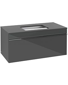 Villeroy und Boch Venticello vanity unit A94601RA 95.7 x 43.6 x 50.2 cm, vanity center, handle chrome, glass Glossy Grey