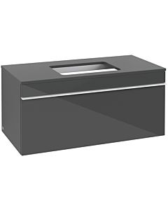 Villeroy und Boch Venticello vanity unit A94602RA 95.7 x 43.6 x 50.2 cm, vanity center, handle white, glass Glossy Grey
