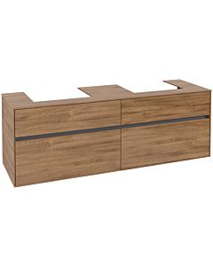 Villeroy und Boch Collaro vanity unit C02100RH 160x54.8x50cm, for 2 Waschtische , Kansas Oak