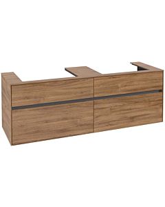 Villeroy und Boch Collaro vanity unit C02400RH 160x54.8x50cm, for 2 Waschtische , Kansas Oak