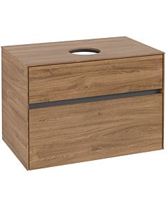 Villeroy und Boch Collaro Waschtischunterschrank C03700RH 80x54,8x50cm, Waschtisch mittig, Kansas Oak