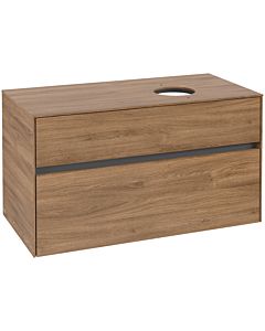 Villeroy und Boch Collaro Waschtischunterschrank C04000RH 100x54,8x50cm, Waschtisch rechts, Kansas Oak