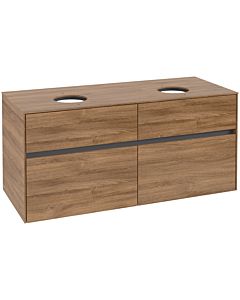 Villeroy und Boch Collaro Waschtischunterschrank C04400RH 120x54,8x50cm, für 2 Waschtische, Kansas Oak