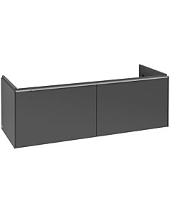Villeroy und Boch Subway 3.0 Waschtisch-Unterschrank C56700VR 127,2x42,9x47,8cm, ohne LED/Griff Aluminium glänzend, graphite