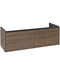 Villeroy und Boch Subway 3.0 Waschtisch-Unterschrank C56701VH 127,2x42,9x47,8cm, ohne LED/Griff Volcano black, arizona oak