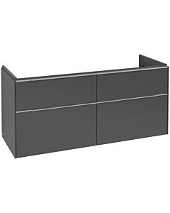 Villeroy und Boch Subway 3.0 Waschtisch-Unterschrank C56800VR 127,2x56,6x47,8cm, ohne LED/Griff Aluminium glänzend, graphite