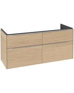 Villeroy und Boch Subway 3. 1930 vanity unit C568L0VJ 127.2x56.6x47.8cm, with LED / handle aluminum glossy, nordic oak