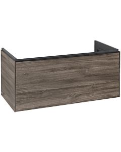 Villeroy und Boch Subway 3. 1930 vanity unit C569L1RK 97.3x42.9x47.8cm, with LED / handle Volcano black, stone oak