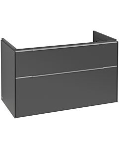 Villeroy und Boch Subway 3. 1930 vanity unit C570L0VR 97.3x57.6x47.8cm, with LED / handle aluminum glossy, graphite