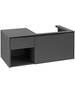 Villeroy und Boch Subway 3. 1930 vanity unit C57101VR 100.1x42.25x51.6cm, without LED / handle Volcano black, graphite