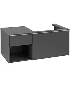 Villeroy und Boch Subway 3. 1930 vanity unit C571L0VR 100.1x42.25x51.6cm, with LED / handle aluminum glossy, graphite
