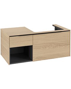 Villeroy und Boch Subway 3. 1930 C571L1VJ 100,1x42,25x51,6cm, avec LED / poignée Volcano noir, chêne nordique