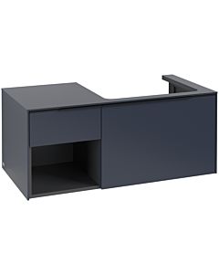 Villeroy und Boch Subway 3.0 Waschtisch-Unterschrank C571L1VQ 100,1x42,25x51,6cm, mit LED/Griff Volcano black, marine blue