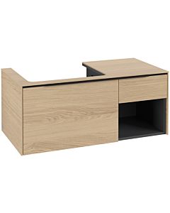 Villeroy und Boch Subway 3. 1930 vanity unit C57201VJ 100.1x42.25x51.6cm, without LED / handle Volcano black, nordic oak