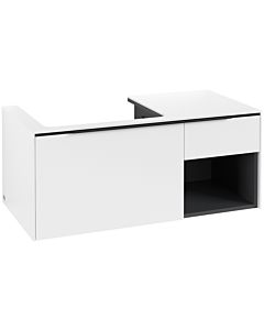 Villeroy und Boch Subway 3. 1930 vanity unit C572L1VF 100.1x42.25x51.6cm, with LED / handle Volcano black, pure white