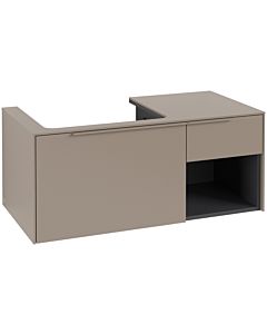 Villeroy und Boch Subway 3.0 Waschtisch-Unterschrank C572L2VM 100,1x42,25x51,6cm, mit LED/Griff monochrom, taupe