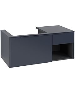 Villeroy und Boch Subway 3.0 Waschtisch-Unterschrank C572L2VQ 100,1x42,25x51,6cm, mit LED/Griff monochrom, marine blue
