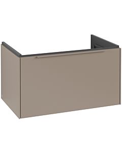 Villeroy und Boch Subway 3.0 Waschtisch-Unterschrank C573L2VM 77,2x42,9x47,8cm, mit LED/Griff monochrom, taupe