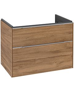 Villeroy und Boch Subway 3.0 Waschtisch-Unterschrank C57400RH 77,2x57,6x47,8cm, ohne LED/Griff Aluminium glänzend, kansas oak